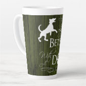 犬のラテマグで生活が良い – 緑 カフェラテマグ (左アングル)