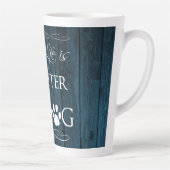 犬のラテマグで生活が良い – 青 カフェラテマグ (右)