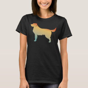 犬のラブラドールリトリエバーシルエットマスク Tシャツ