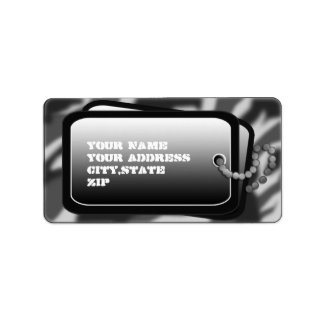 犬のラベルの冬の影 ラベル