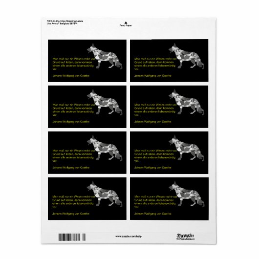 犬のラベル ラベル (フルシート)