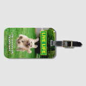 犬のランニングの庭 ラゲッジタグ (正面横)