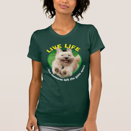 犬のランニングの庭 Tシャツ (正面)