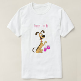 犬のリコ 赤ちゃん 男の子 シャワー パパになる人 Tシャツ