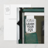 犬のリードをお願いします ポストカード (正面/裏面)