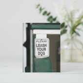 犬のリードをお願いします ポストカード (スタンド正面)