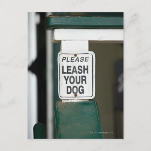 犬のリードをお願いします ポストカード
