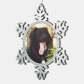 犬のルーク スノーフレークピューターオーナメント (右)