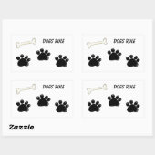 犬のルール – 前刷り 長方形シール (シート)