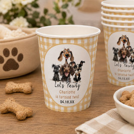 犬のレッツ・パーティー 誕生日 紙コップ