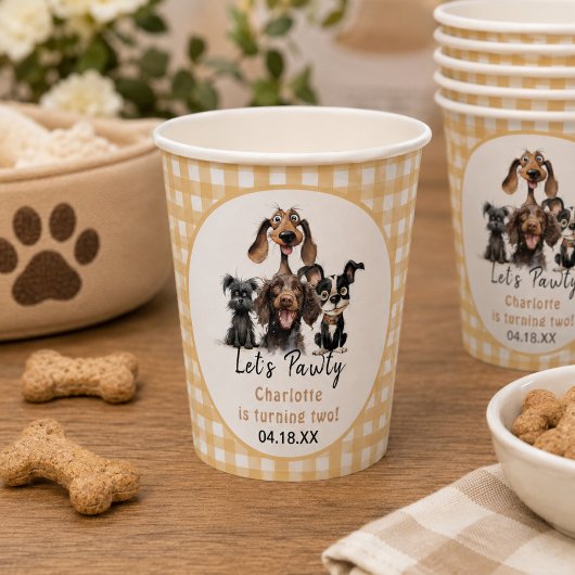 犬のレッツ・パーティー 誕生日 紙コップ