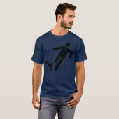犬のレトロヴィンテージを蹴る Tシャツ (正面フル)