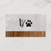 犬のロゴと木のトリムの名刺 名刺 (裏面)