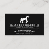 犬のロゴ |シンプル白黒 名刺 (裏面)