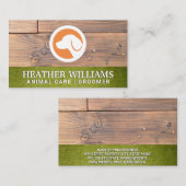 犬のロゴ |ターフウッド |動物サービス 名刺 (正面/裏面)