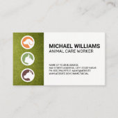 犬のロゴ | ターフ | 動物飼養業 名刺 (正面)