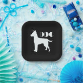 犬のロゴ ペーパープレート (パーティー)