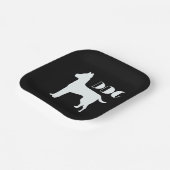 犬のロゴ ペーパープレート (傾斜あり)