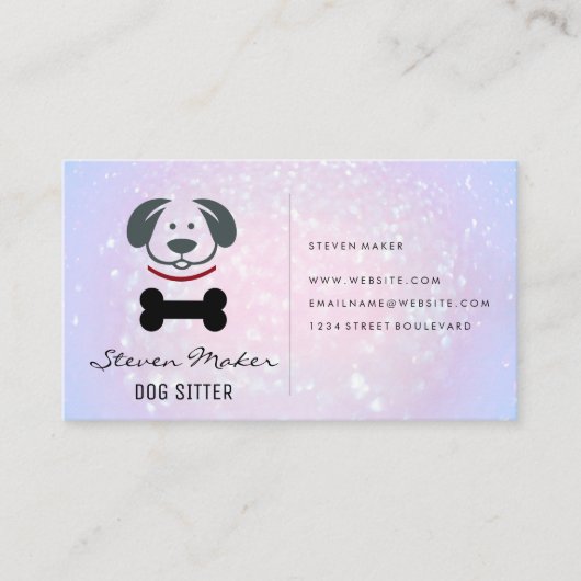 犬のロゴ | 犬の骨 名刺 (正面)