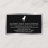 犬のロゴ | 金属縁ど 名刺 (裏面)