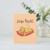 犬のロックTシャツとギフト ポストカード (スタンド正面)