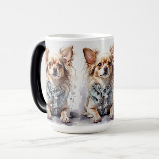 犬のロ予測できなグマグ"Paws & sips モーフィングマグカップ (正面左)