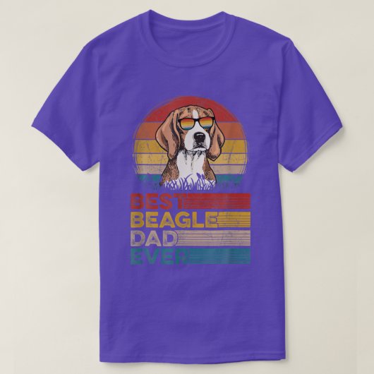 犬のヴィンテージ最高のビーグルパパエバーファーズデイパピー Tシャツ (デザイン正面)