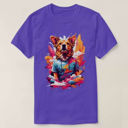 犬のヴィンテージ Tシャツ (デザイン正面)