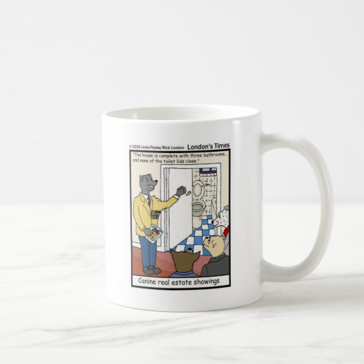犬の不動産販売  楽しいギフト＆Tシャツ コーヒーマグカップ (右)