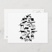 犬の不気味 ポストカード (正面/裏面)