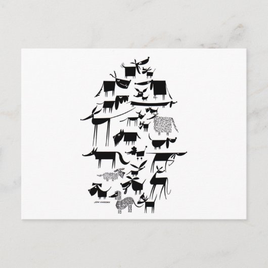 犬の不気味 ポストカード (正面)