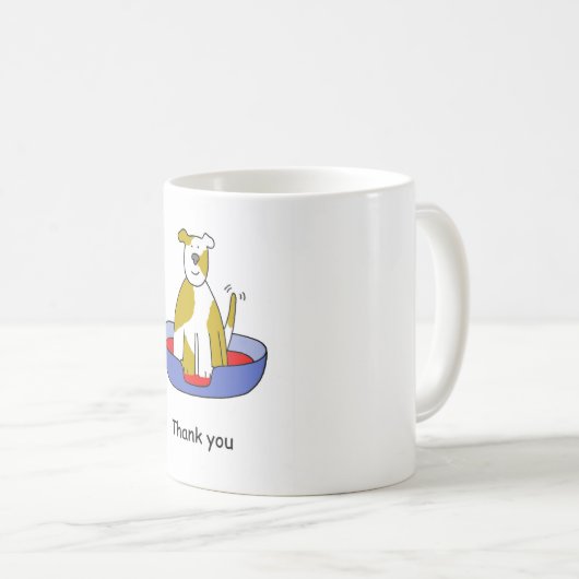 犬の世話をしてくれてありがとう。 コーヒーマグカップ (正面右)