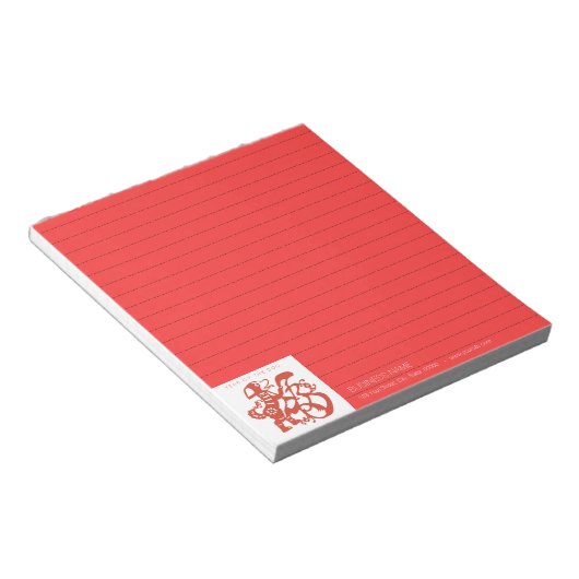 犬の中国のペーパーク企業のトの裏打ち ノートパッド (アングル)