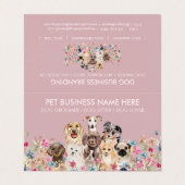 犬の予約リマインドロイヤルティフラワーパウズ 名刺 (外部フラット)