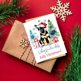 犬の人々のためのドイツの羊飼いのクリスマスの挨拶 ポストカード