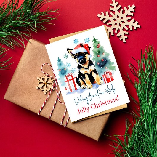 犬の人々のためのドイツの羊飼いのクリスマスの挨拶 ポストカード