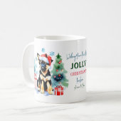 犬の人々のためのドイツの羊飼いのクリスマスプレゼント コーヒーマグカップ (正面左)