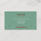 犬の付き添いの名刺 名刺 (裏面)