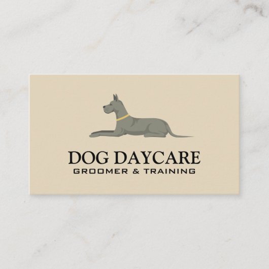 犬の伏せ |動物サー気にビス 名刺 (正面)