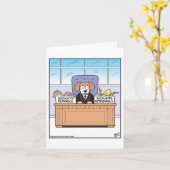 犬の会計受信トレイと送信トレイ カード (黄色い花)