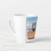 犬の会計士の入出箱 カフェラテマグ (左アングル)