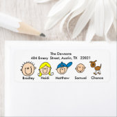 犬の住所 シールでカスタマイズ可能な家族 ラベル (インサイチュ)