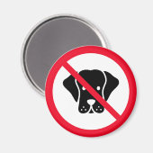 犬の使用は禁止 |赤い丸 |マグネット マグネット (正面/裏面)