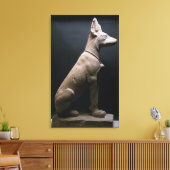 犬の像，メソポタミア， c.5000-1000紀元前(ライム) キャンバスプリント (インサイチュ (リビング))
