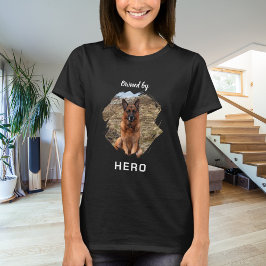 犬の写真おもしろいブラックが所有 Tシャツ