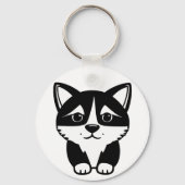 犬の写真かわいいペットのキープサーチェーン キーホルダー (正面)