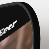 犬の写真すごいママハートポープリント ピックルボールラケット (左詳細)