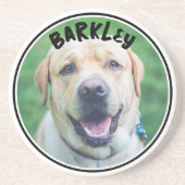 犬の写真と文字 パーソナライズされた コースター (正面)