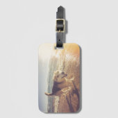 犬の写真のギフトパーソナライズされた ラゲッジタグ (正面縦)