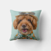 犬の写真のクッションカバー クッション (裏面)